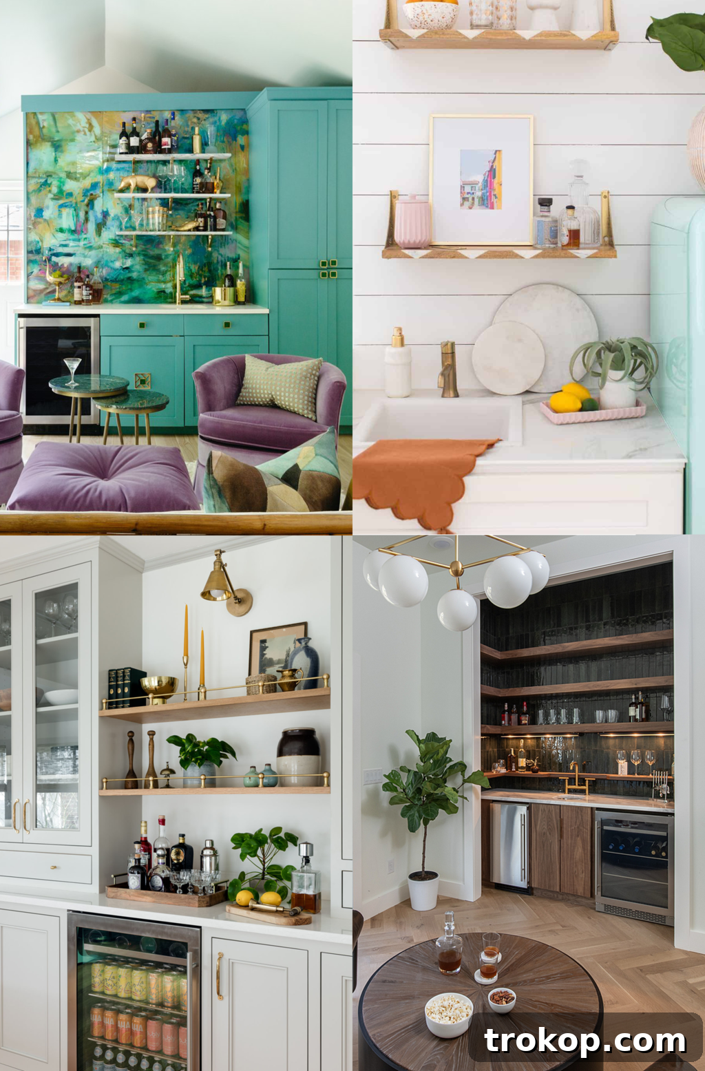 19 Chic & Practical Wet Bar Designs for Your Home - Trokop