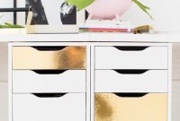 Faux Brass Drawer Facelift