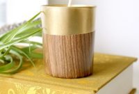 DIY Faux Wood Candle Stand with Retro Flair