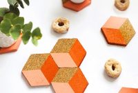 DIY Chic Geometric Cork Coasters