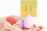 DIY Geometric Easter Egg Place Cards