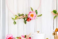 Handmade Floral Embroidery Hoop Backdrop