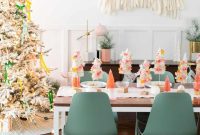 Charming DIY Floral Bottle Brush Christmas Table Decor