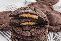 Chocolate Peanut Butter Surprise Cookies