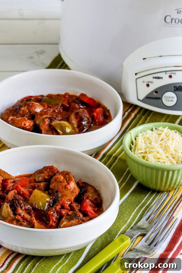 No Oven, No Sweat: 33 Summer Slow Cooker Recipes 31 Slow Cooker Sausage and Peppers