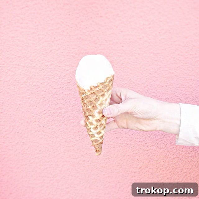 Delicious Ice Cream in a Waffle Cone