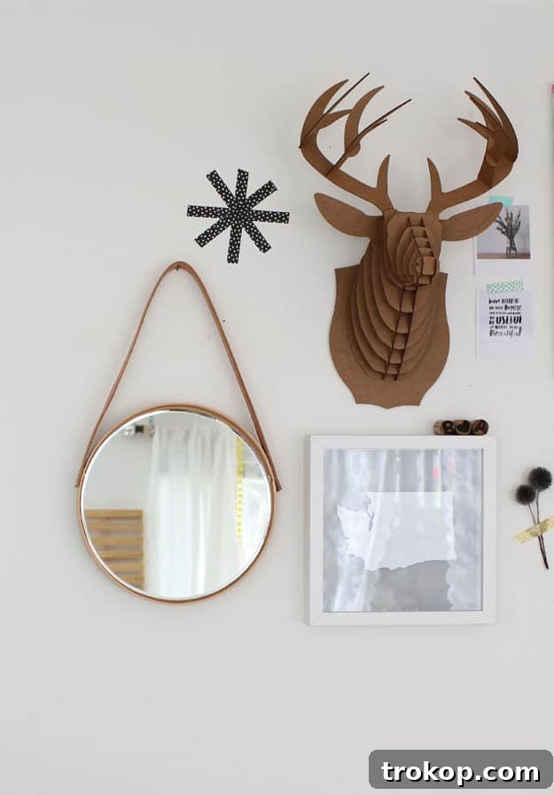 DIY hanging mirror | sugarandcloth.com