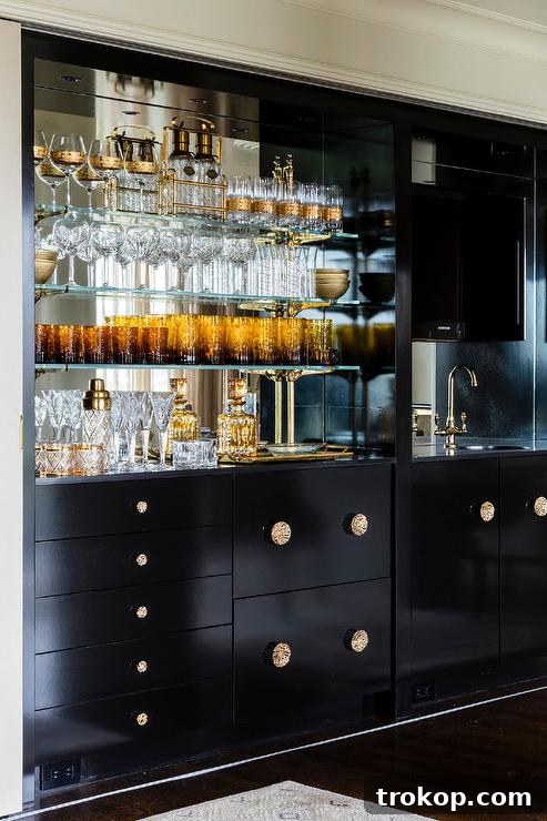 Art Deco Glam Wet Bar Idea