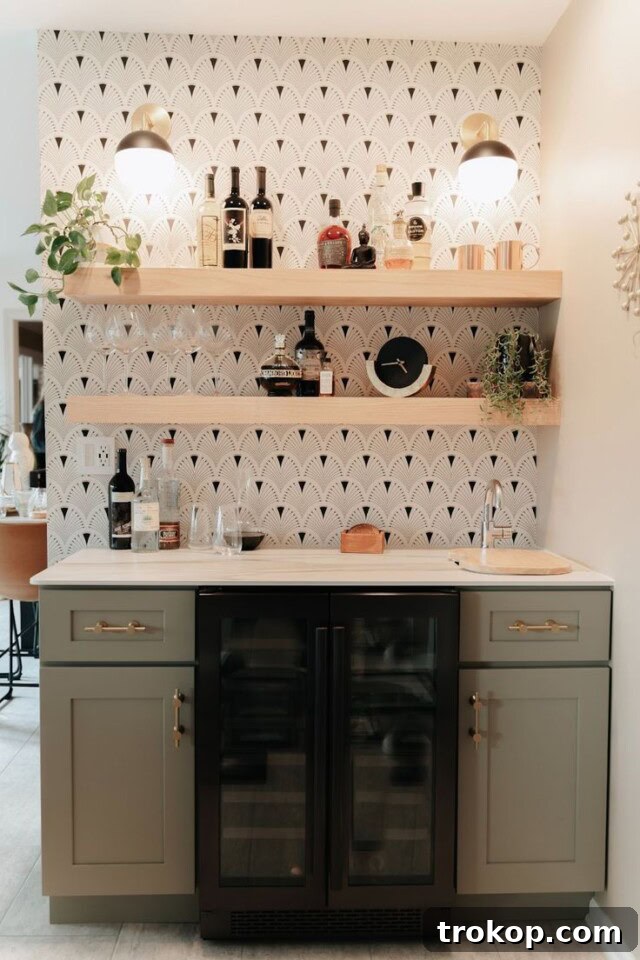 Floating Shelves for Wet Bar