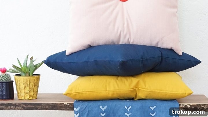 Colorful DIY Tufted Pillows