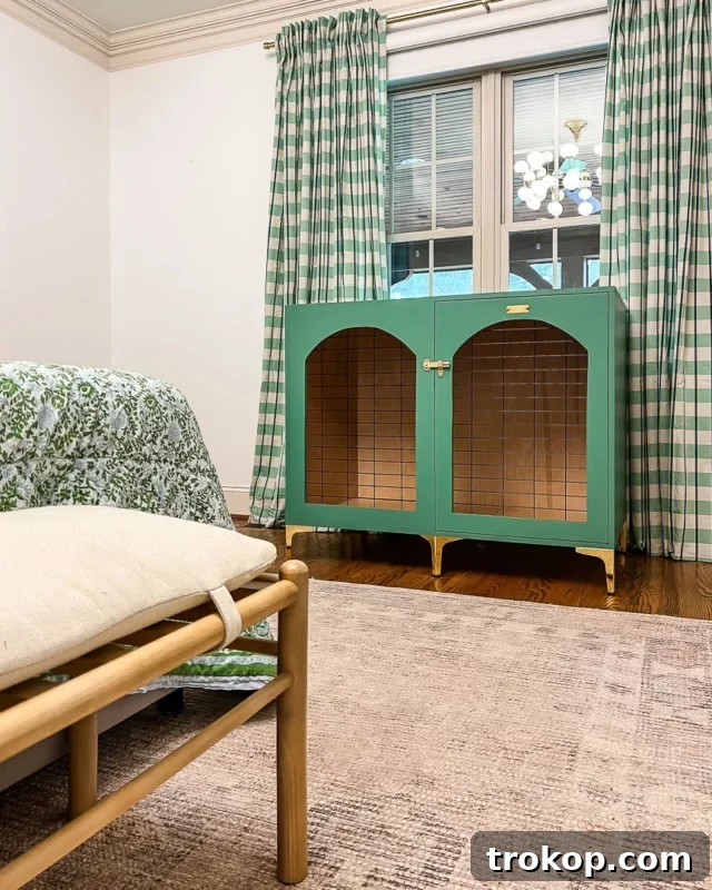Craft the Perfect Canine Retreat: DIY Dog House Ideas 22 DIY Dog Crate blending into home decor