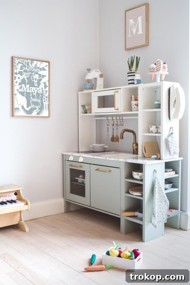 IKEA hack: Play kitchen with extra storage solutions