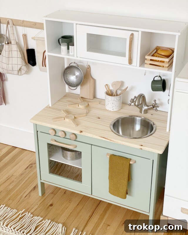 Ikea Duktig Hacks with realistic stove top and knobs