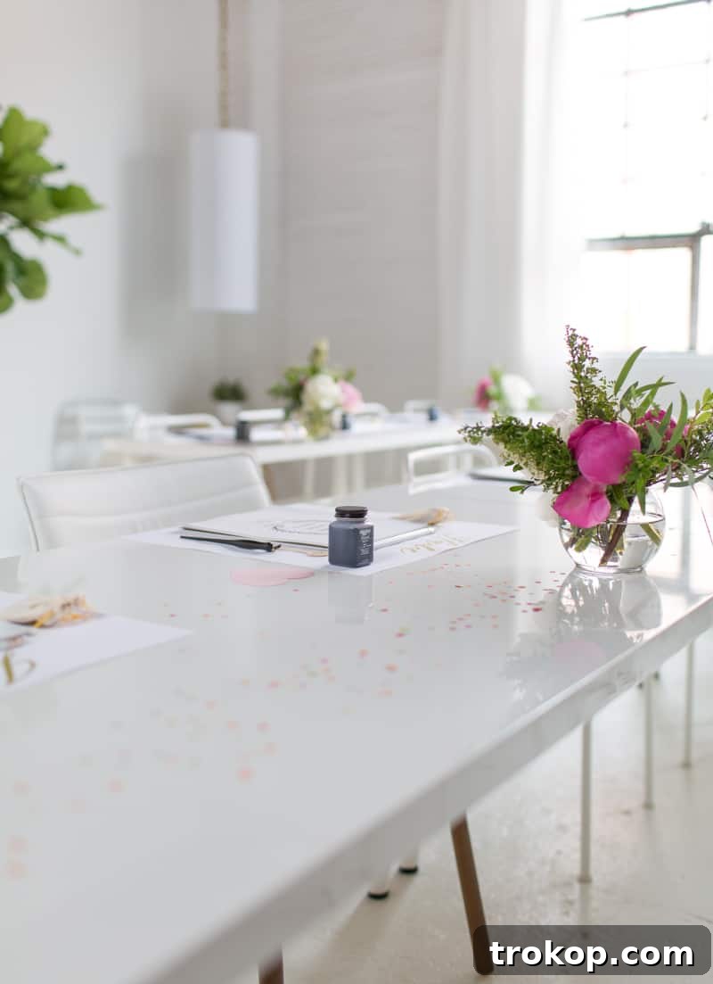 Capturing elegant calligraphy at the Sugar & Cloth studio workshop