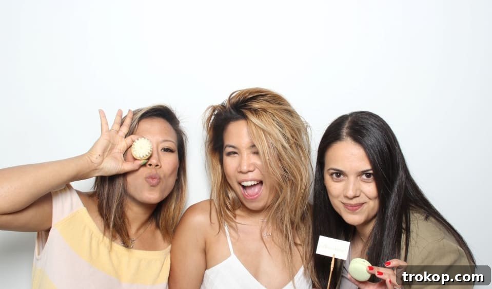 Workshop participants having fun in the Smilebooth