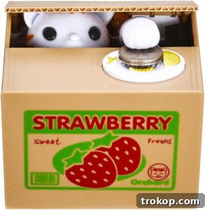 Cat Stealing Money Bank, a fun and interactive gift for teaching kids to save
