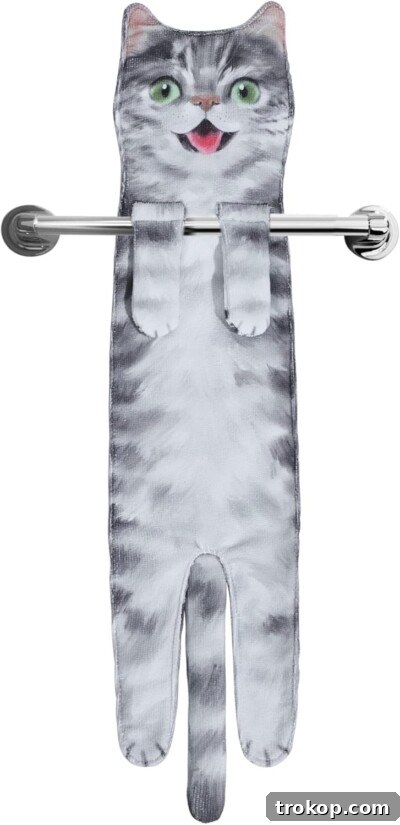 Funny Cat Hand Towels, a novelty towel with playful feline designs