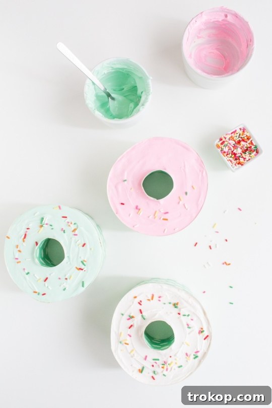 Donut Ice Cream Cake Creation 7 Frosting Mini Donut Ice Cream Cakes