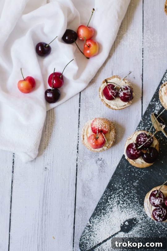 Perfect Bite-Sized Cherry Tarts 3 Step-by-step preparation of mini cherry tarts