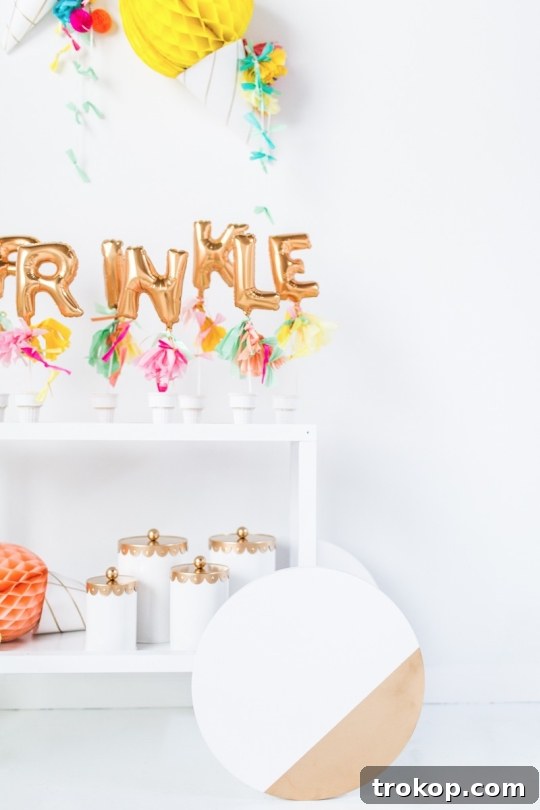 Scoop Up Fun: DIY IKEA Ice Cream Cart and Sprinkles Bar 12 Decorative honeycomb ice cream cones on the cart