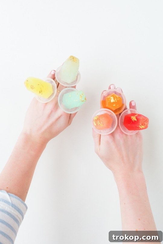 Jeweled Golden Popsicles 12 More Creative Uses for Edible Gold