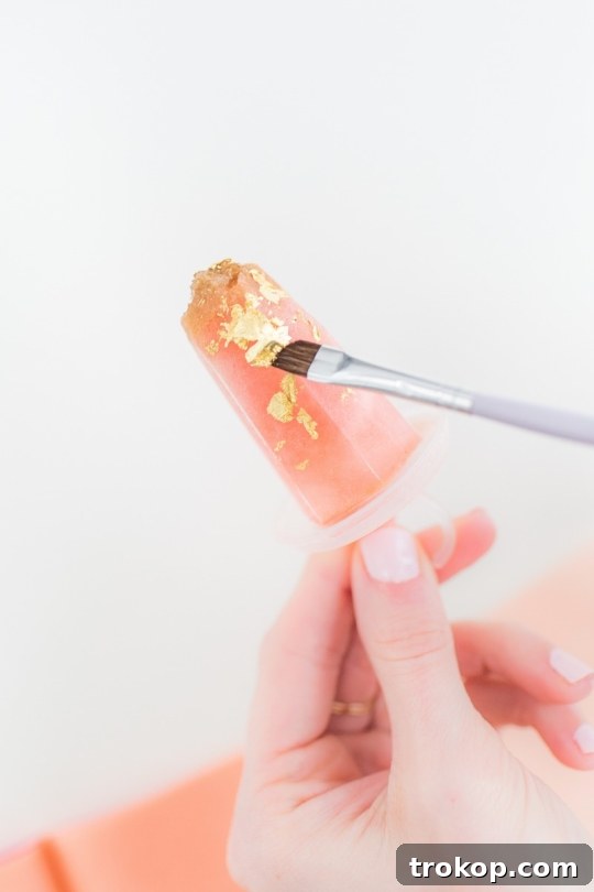 Jeweled Golden Popsicles 7 Easy Homemade Popsicle Instructions