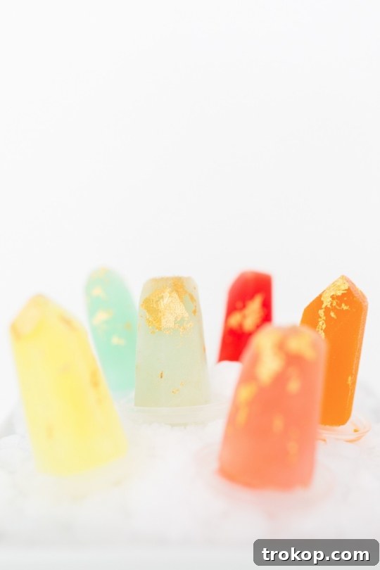 Jeweled Golden Popsicles 9 Gilded Popsicle Presentation Tips