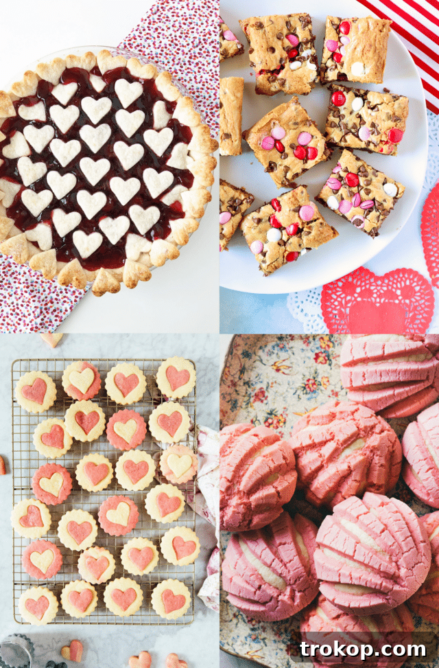 34 Irresistible Valentine's Day Treats 2 A beautifully decorated table setting featuring various romantic Valentine's Day desserts, including cakes, cookies, and chocolates, creating an inviting atmosphere for a celebration of love.