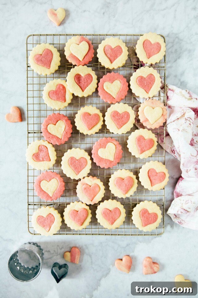 34 Irresistible Valentine's Day Treats 12 Festively decorated strawberry malt sugar cookies with sweet icing and sprinkles, adding a special Valentine's Day touch to a classic cookie.