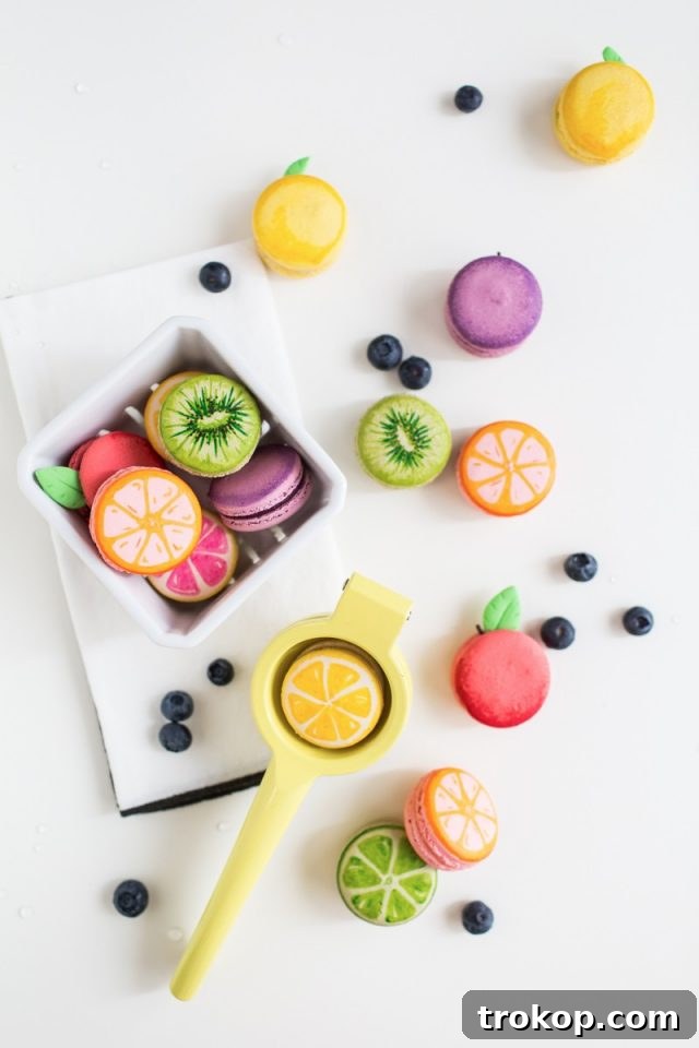Delightful DIY fruit macarons for summer gatherings.