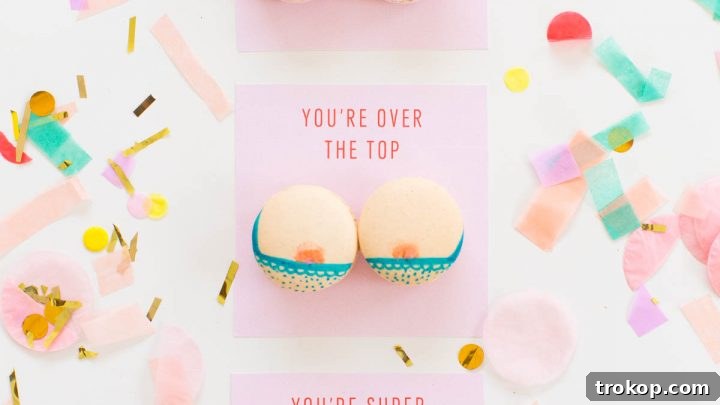DIY Boob Macarons & Valentines Printables