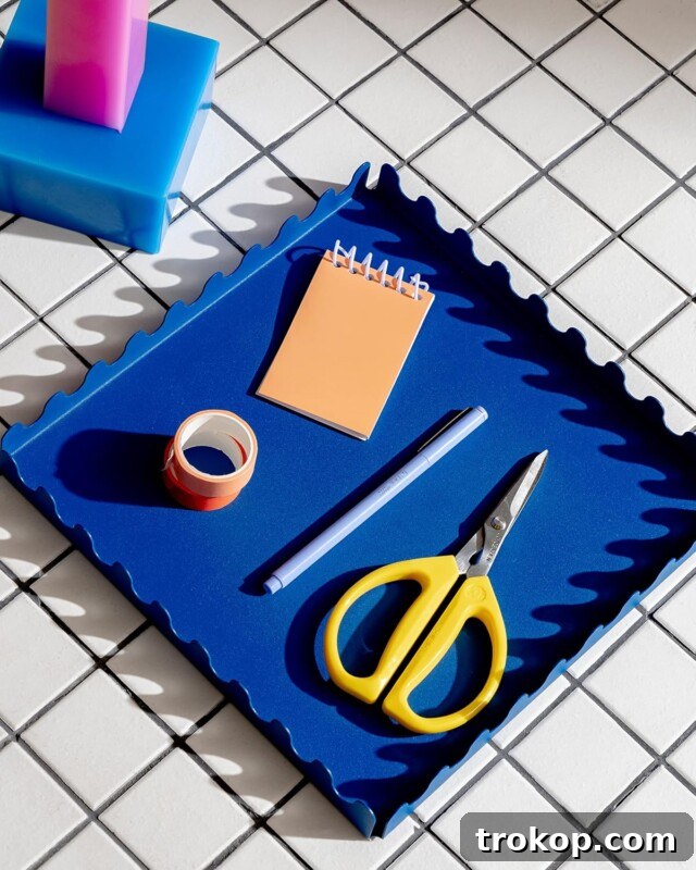 Areaware Scape Tray, a versatile and stylish tray for cute accessories for desk.