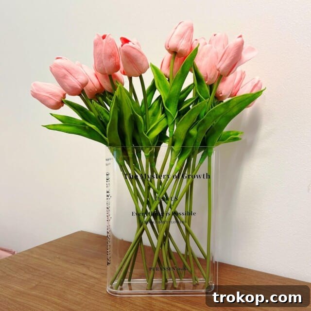 Bookend Vase for Flowers for cute desk accessories, a unique literary charm.