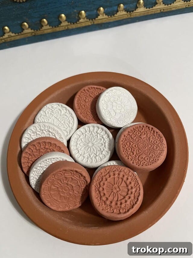 Clay Essential Oil Diffuser Stones for office accessories, creating a calming atmosphere.
