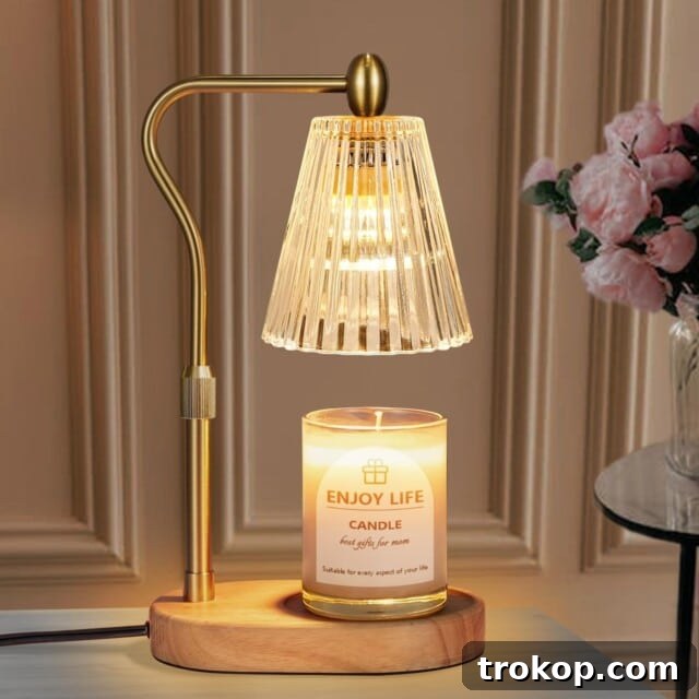 Candle Warmer Lamp for office accessories, providing a flame-free ambiance.