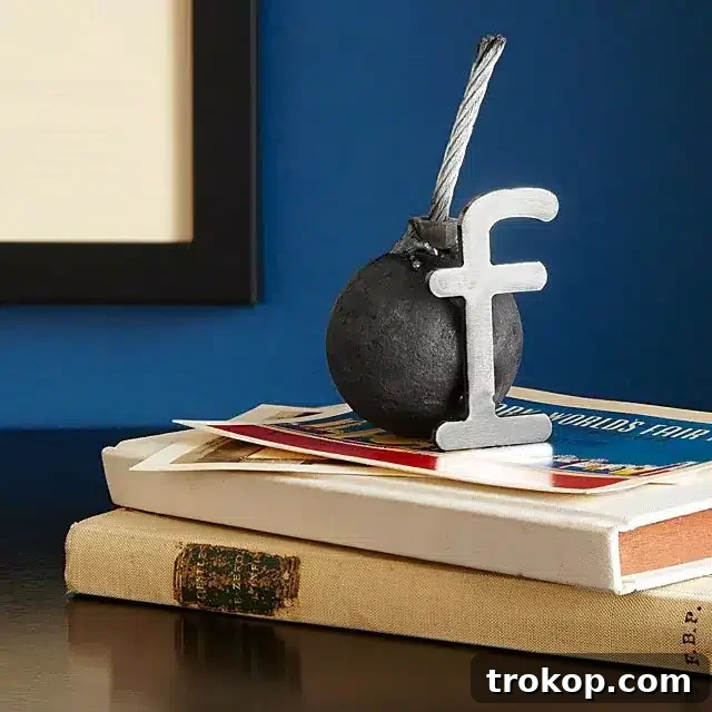 F Bomb Paperweight, a humorous and bold desk accessory.