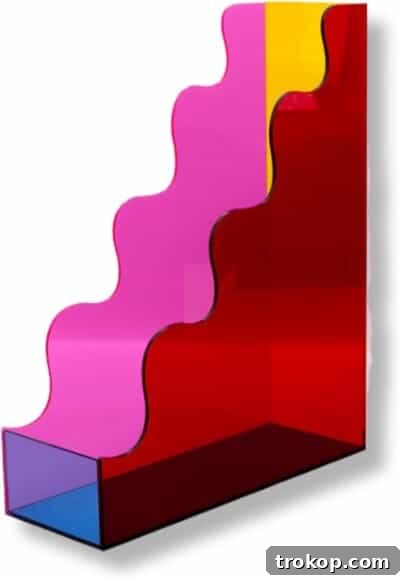Ban.do Cute Acrylic File Holder, Colorful Desk Organizer for Classroom/Office/Mail, Paper/Letter Storage, Colorblock.