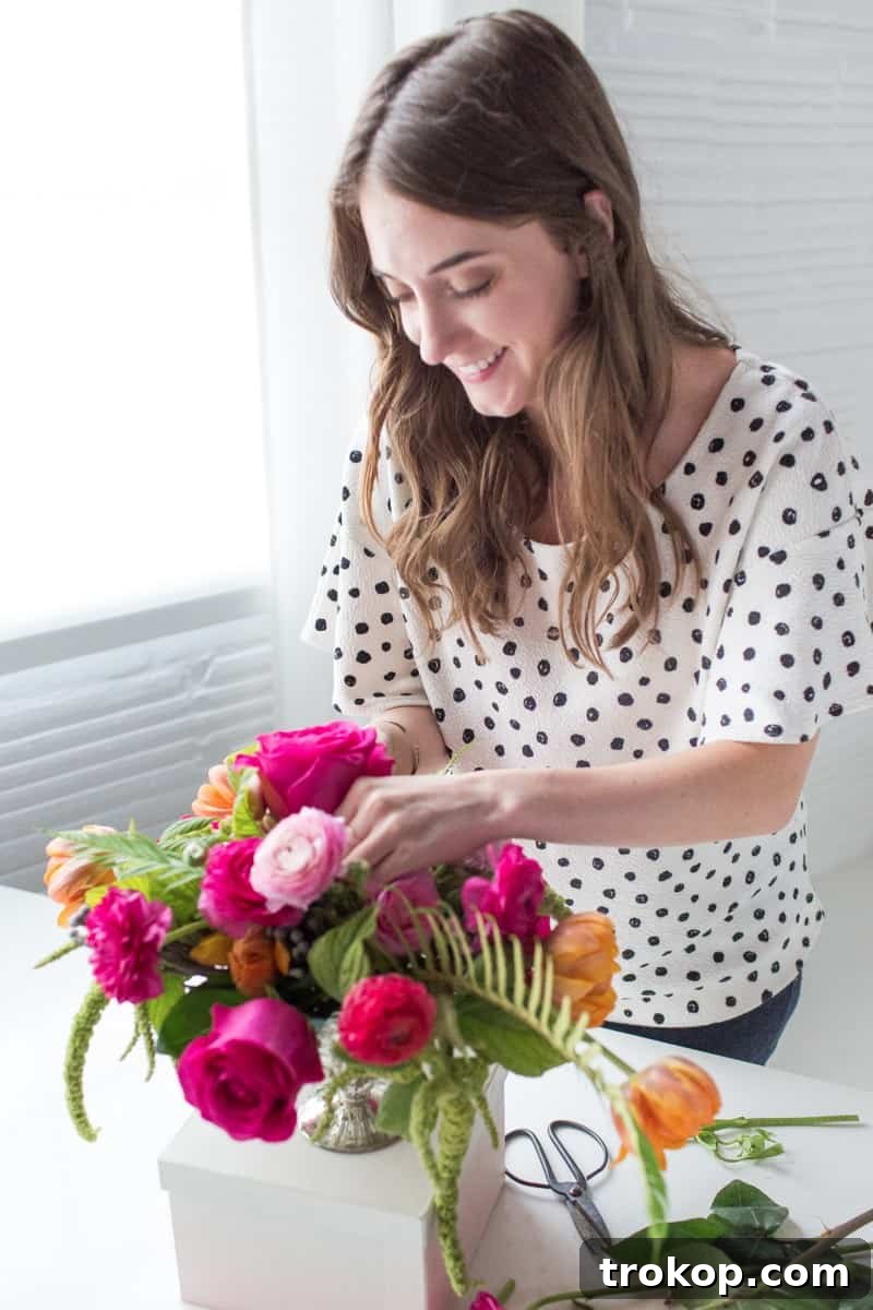A curated swag bag awaits participants at the Sugar & Cloth floral workshop in Houston.