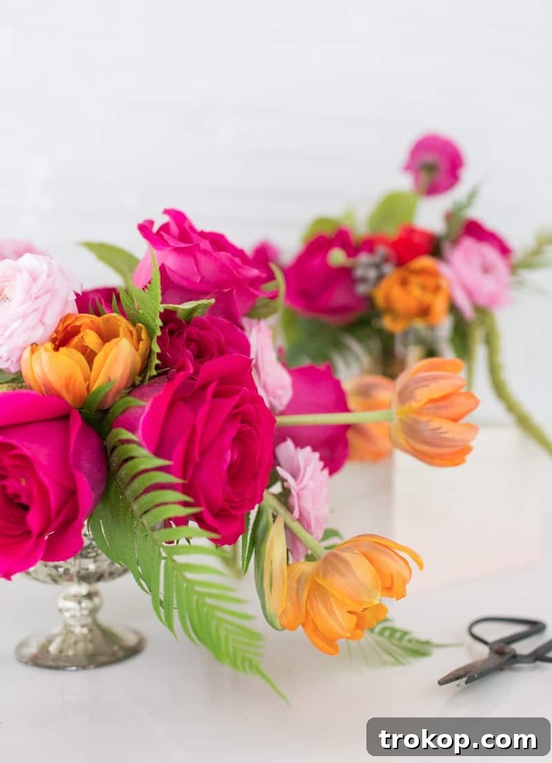 Focus on detail and artistry in every floral arrangement created at the workshop.