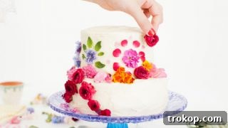 DIY Abstract Floral Pattern Cake