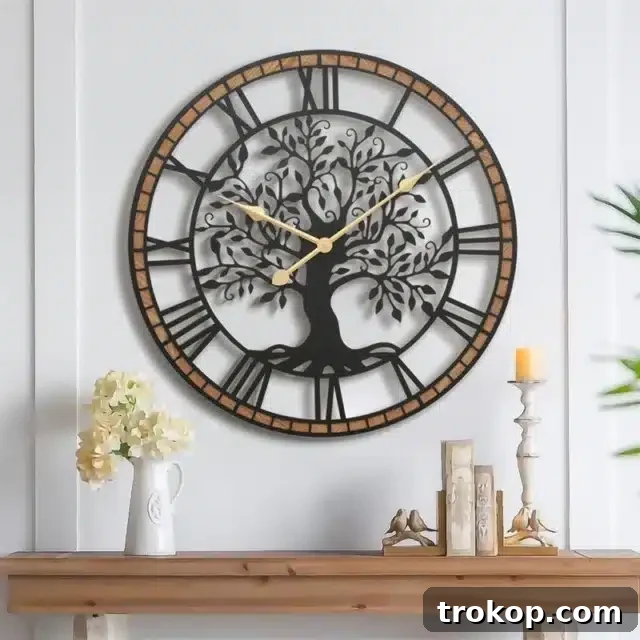 Large Tree Of Life Wall Clock