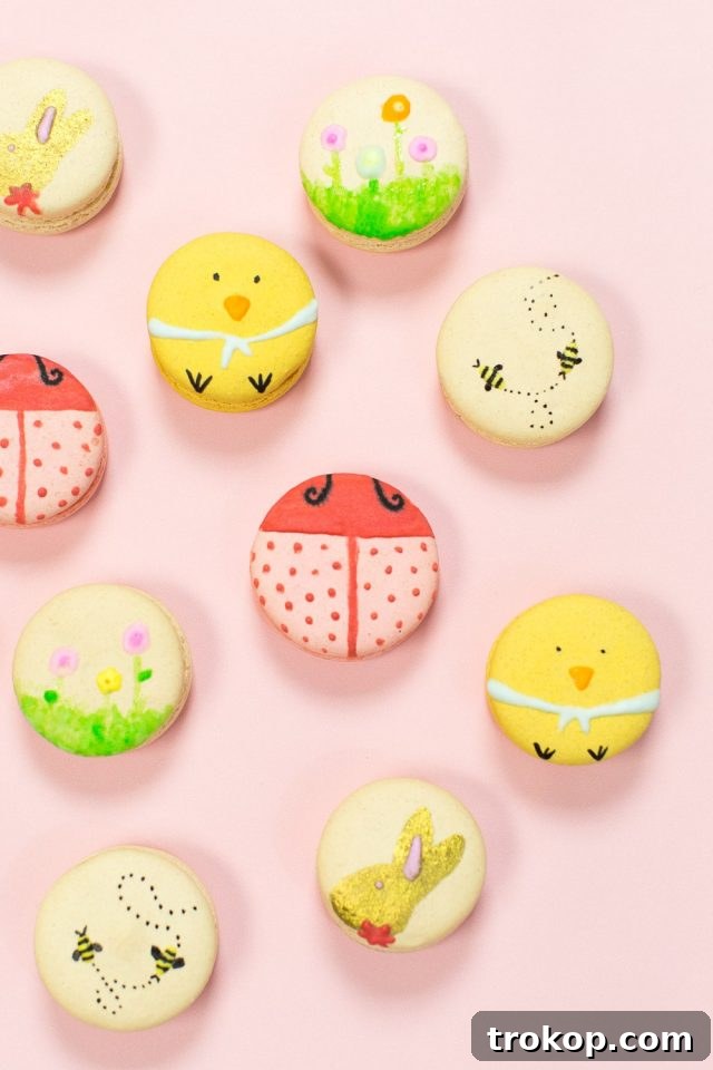 The cutest DIY Easter macarons inspired by Lindt chocolates for Spring! - sugar and cloth