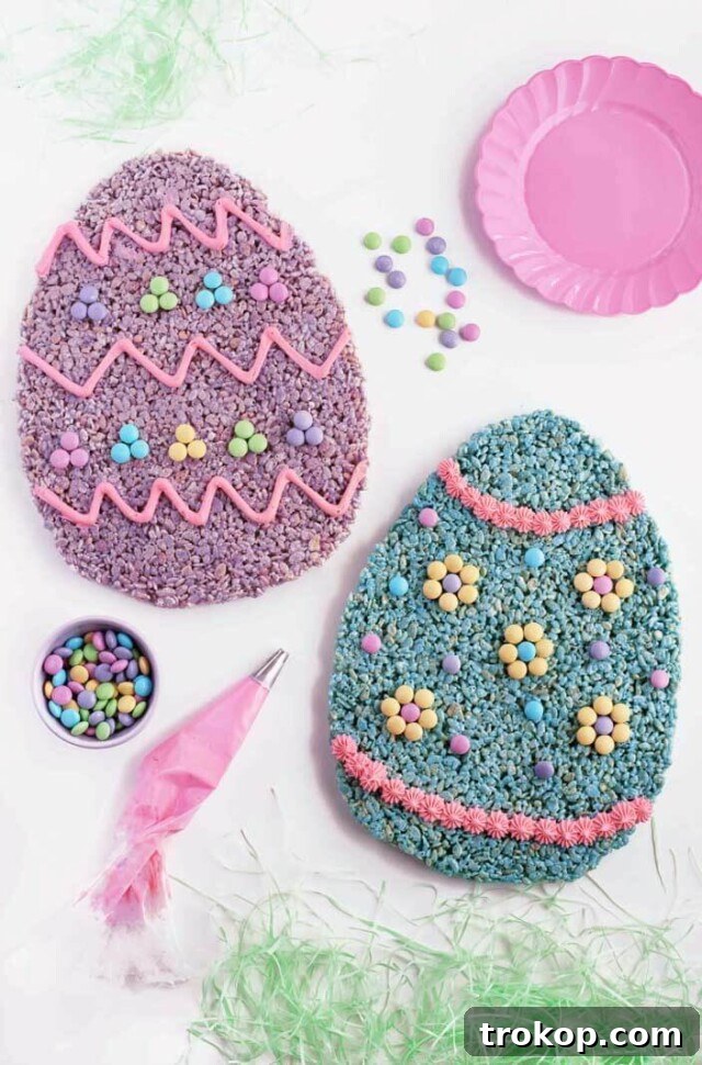 Giant Easter Egg Rice Krispy Treats