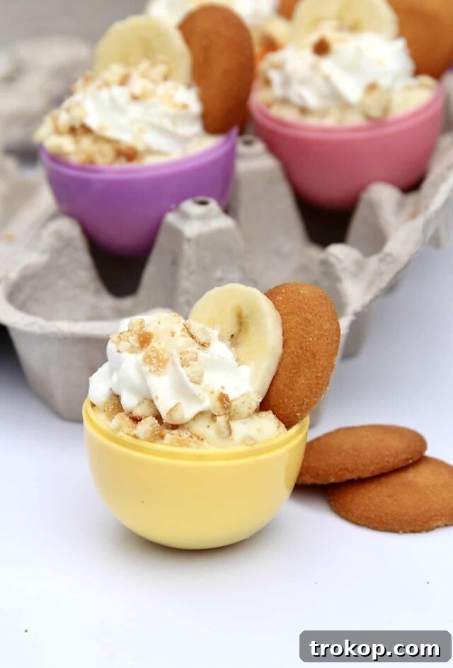 Easter Egg Banana Pudding Cups