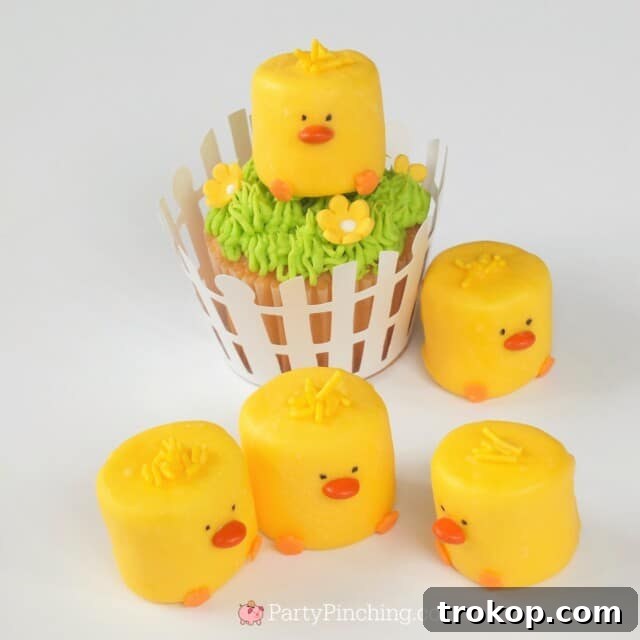Marshmallow Chicks for easter desserts