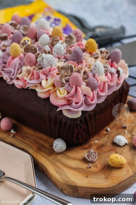 Mini Egg Loaf Cake for easter dessert recipes