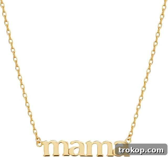 55 Gifts for Mom That Are Always in Season 13 Gold Mama Necklace