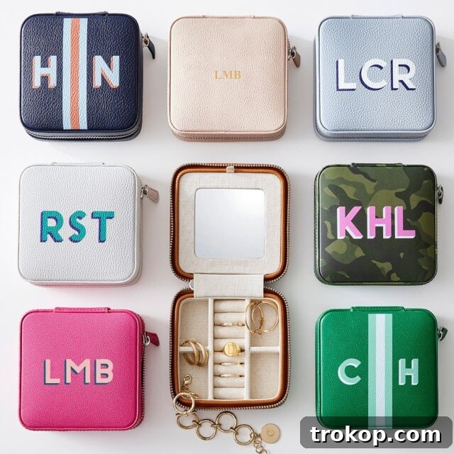 55 Gifts for Mom That Are Always in Season 21 Mark & Graham Small Travel Jewelry Case for Gifts for Moms