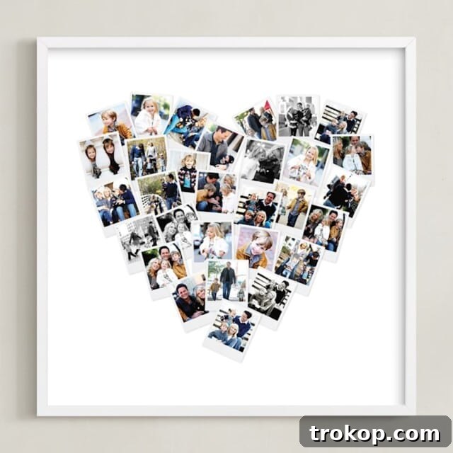 55 Gifts for Mom That Are Always in Season 26 Heart Snapshot Mix Photo Art for gifts for moms