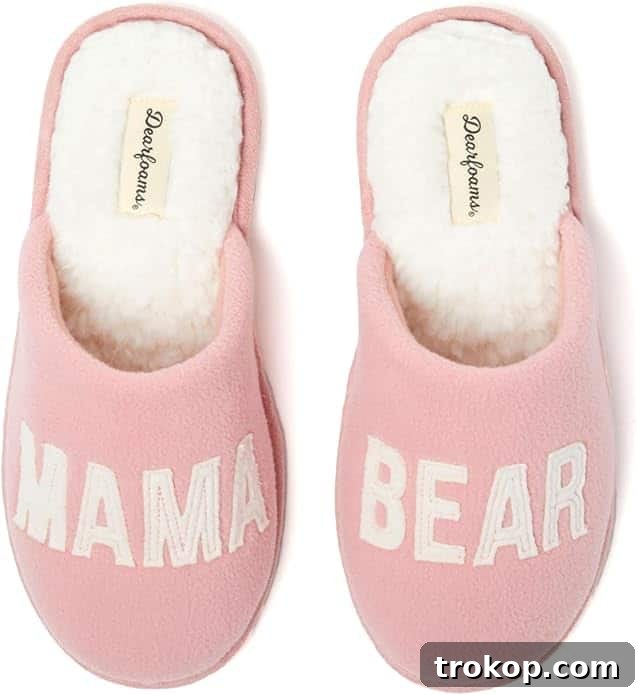 55 Gifts for Mom That Are Always in Season 35 Dearfoams Women's Mama Bear Slipper